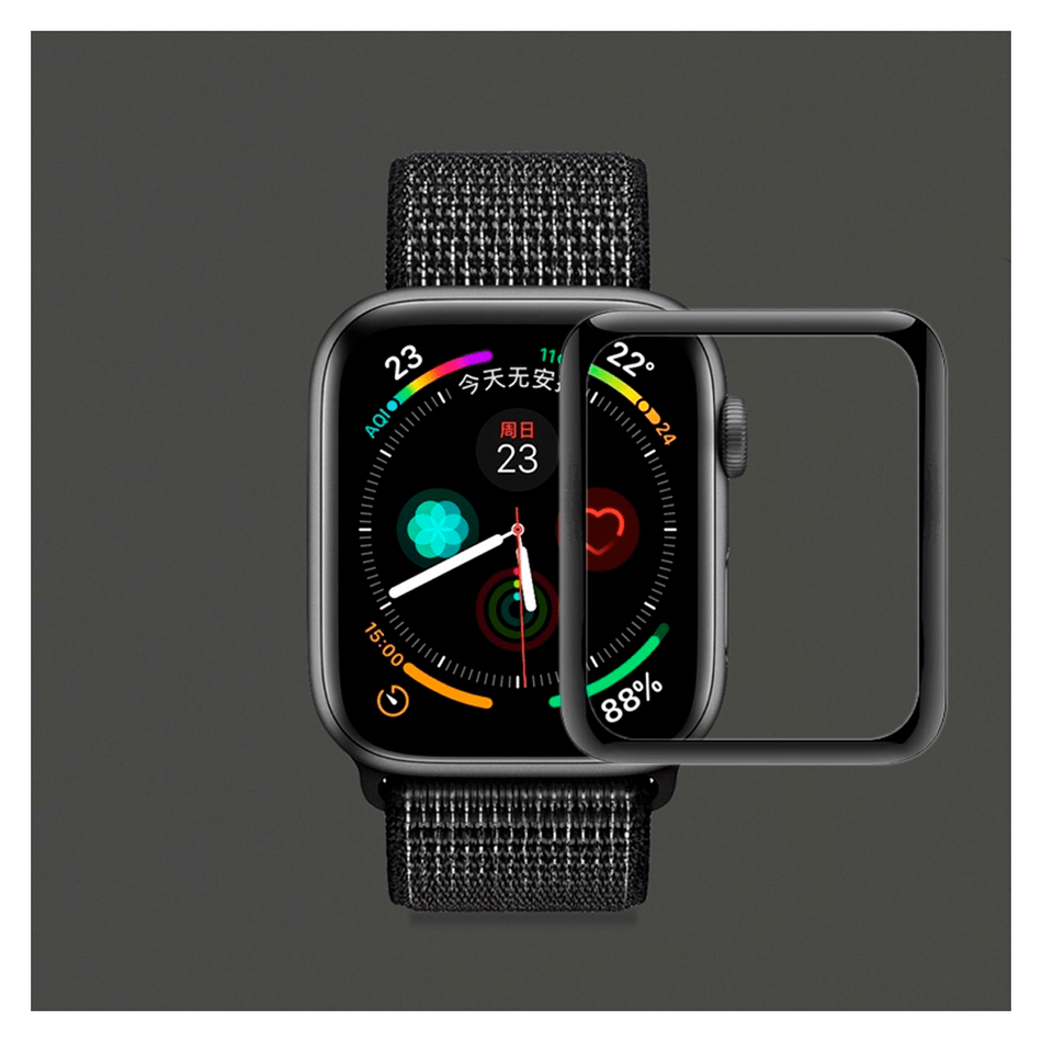 Захисне скло для Apple Watch 42 mm 3D Glass 9H ( Black )