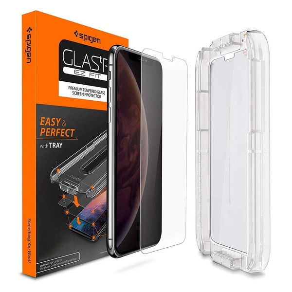 Захисне скло для iPhone Xr Spigen Glass ''Glas.tR EZ Fit ( Clear )