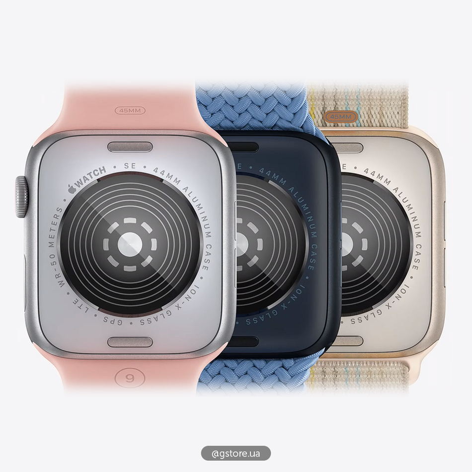 Apple Watch SE 2 44mm Midnight Aluminum Case with Midnight Sport Band (MNK03)