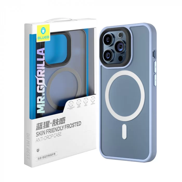 Чехол для iPhone 13 Pro Blueo Frosted Anti-Drop Case with MagSafe ( Blue ) BF-13PBL