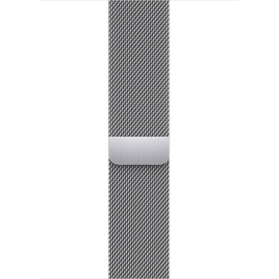 Apple Watch Series 9 GPS + Cellular 45mm Silver S. Steel Case w. Silver Milanese Loop (MRMQ3)