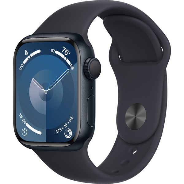 Apple Watch Series 9 GPS 45mm Midnight Aluminum Case w. Midnight S. Band - M/L (MR9A3) UA