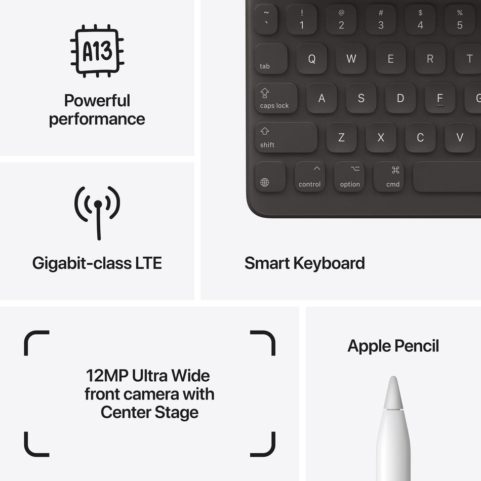 Apple iPad 9 10.2" Wi-Fi+Cellular 2021 64Gb Space Gray (MK663)