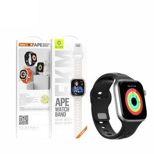 Ремінець Apple Watch 42/44/45/49 mm Blueo Fluoro Rubber Sport Watch Band Black (BL004BLK)