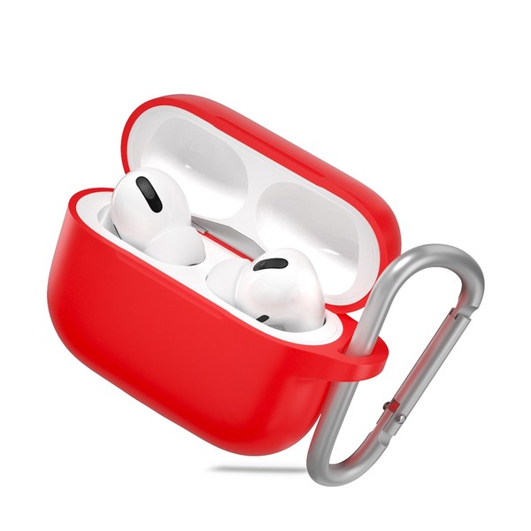 Чохол для AirPods Pro Blueo Liquid Silicone Case with Carbine ( Red )