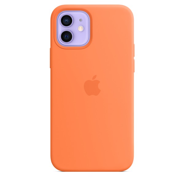 Чехол для iPhone 12 Pro OEM+ Silicone Case with Magsafe ( Kumquat )