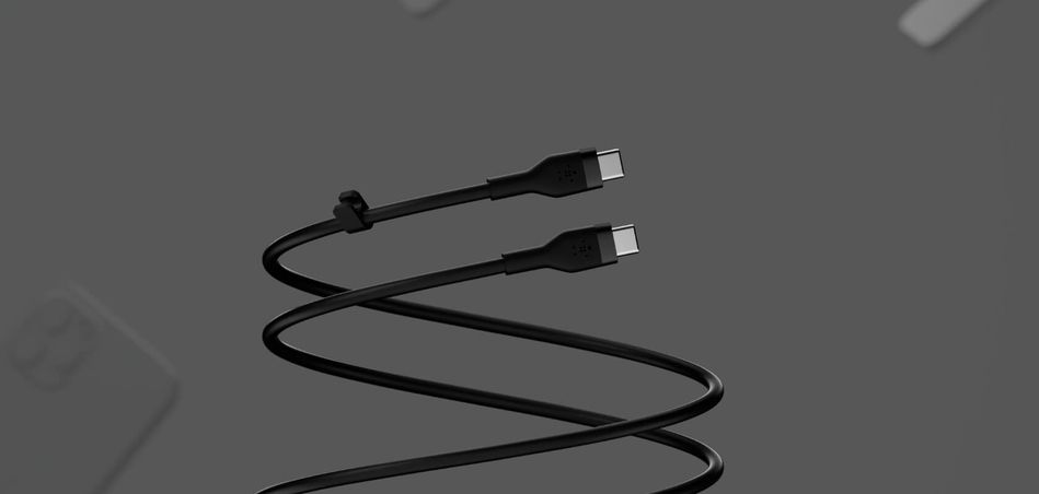 Кабель Belkin BOOST↑CHARGE Flex USB-C to USB-C Cable 1m (Black) CAB009BT1MBK