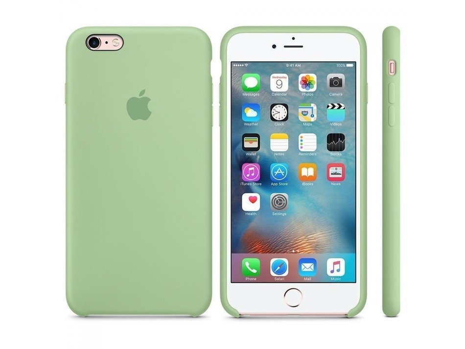 Чехол для iPhone 6+ / 6s+ Silicone Case OEM ( Mint Gum )