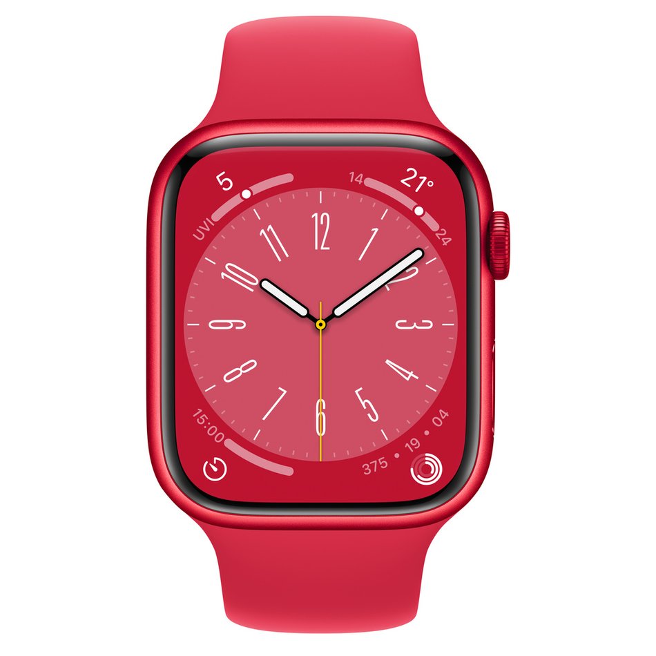 Б/У Apple Watch Series 8 45mm GPS + LTE PRODUCT(RED) Aluminum Case with Red Sport Band (MNKA3)
