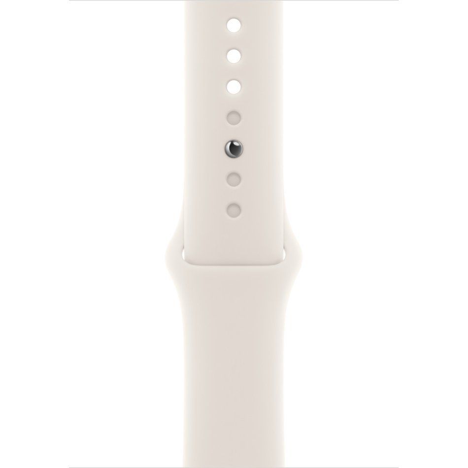 Apple Watch Series 10 GPS + Cellular 46mm Gold Titanium Case w. Starlight Sport Band - S/M (MWYX3)
