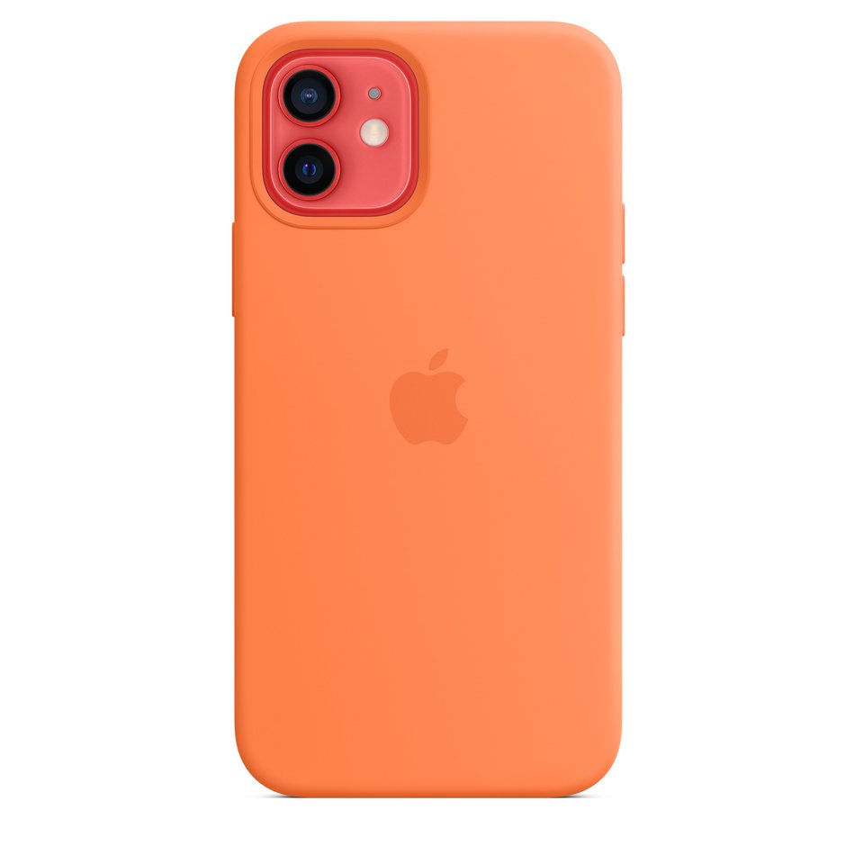Чехол для iPhone 12 Pro OEM+ Silicone Case with Magsafe ( Kumquat )