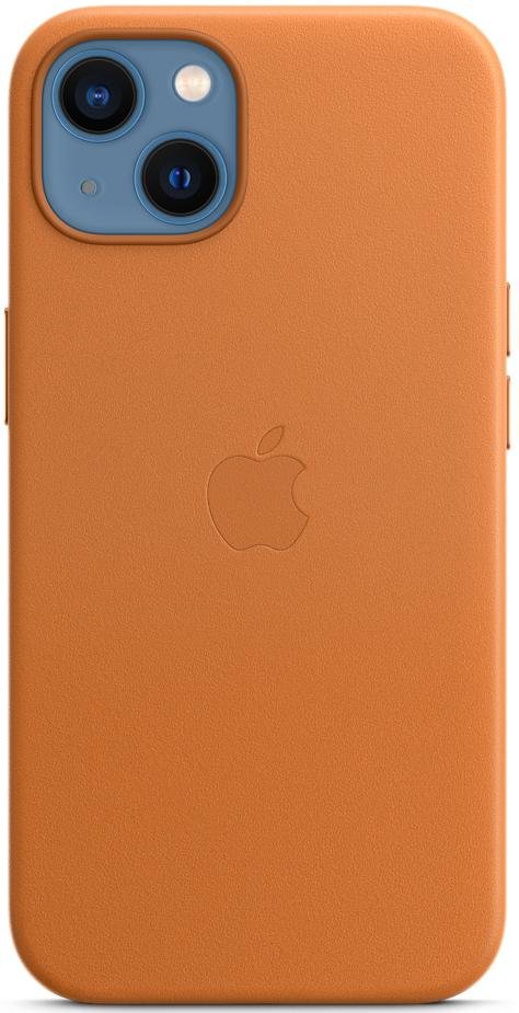 Чехол для iPhone 13 Apple Leather Case with Magsafe (Golden Brown) MM103 UA