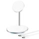БЗУ Choetech Magnetic 2 in 1 Magnetic Wireless Charging Stand White (T581-F)