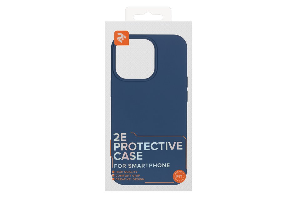 Чохол для iPhone 13 Pro 2E Basic Liquid Silicone (Cobalt Blue) 2E-IPH-13PR-OCLS-CB