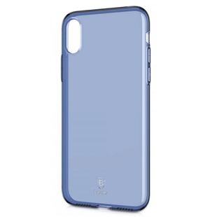 Чехол iPhone X Baseus Ultra Slim Case with Anti-Dust Jack (Blue) ARAPIPHX-A03