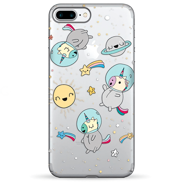Чехол iPhone 7+ / 8+ PUMP Transparency Case ( Space Unicorns )
