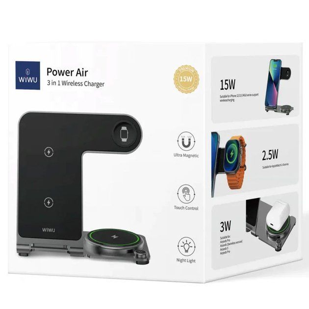БЗП WIWU Power Air 3in1 Charging Station Series (Black) (Wi-W005)