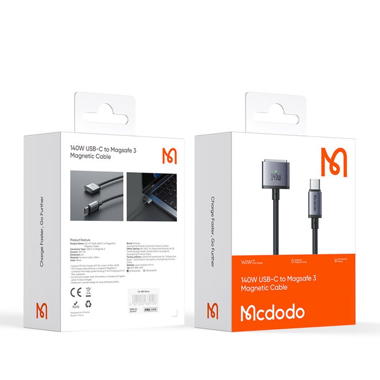 Кабель Mcdodo 140W USB-C to MagSafe 3 Magnetic Cable 2m (CA-1470)