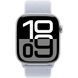 Apple Watch Series 10 GPS 46mm Silver Aluminum Case w. Blue Cloud Sport Loop (MWWN3)