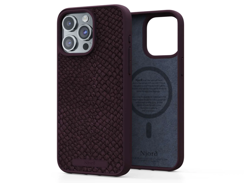 Чехол для iPhone 15 Pro Max Njord Salmon Leather MagSafe Case Rust (NA54SL03)