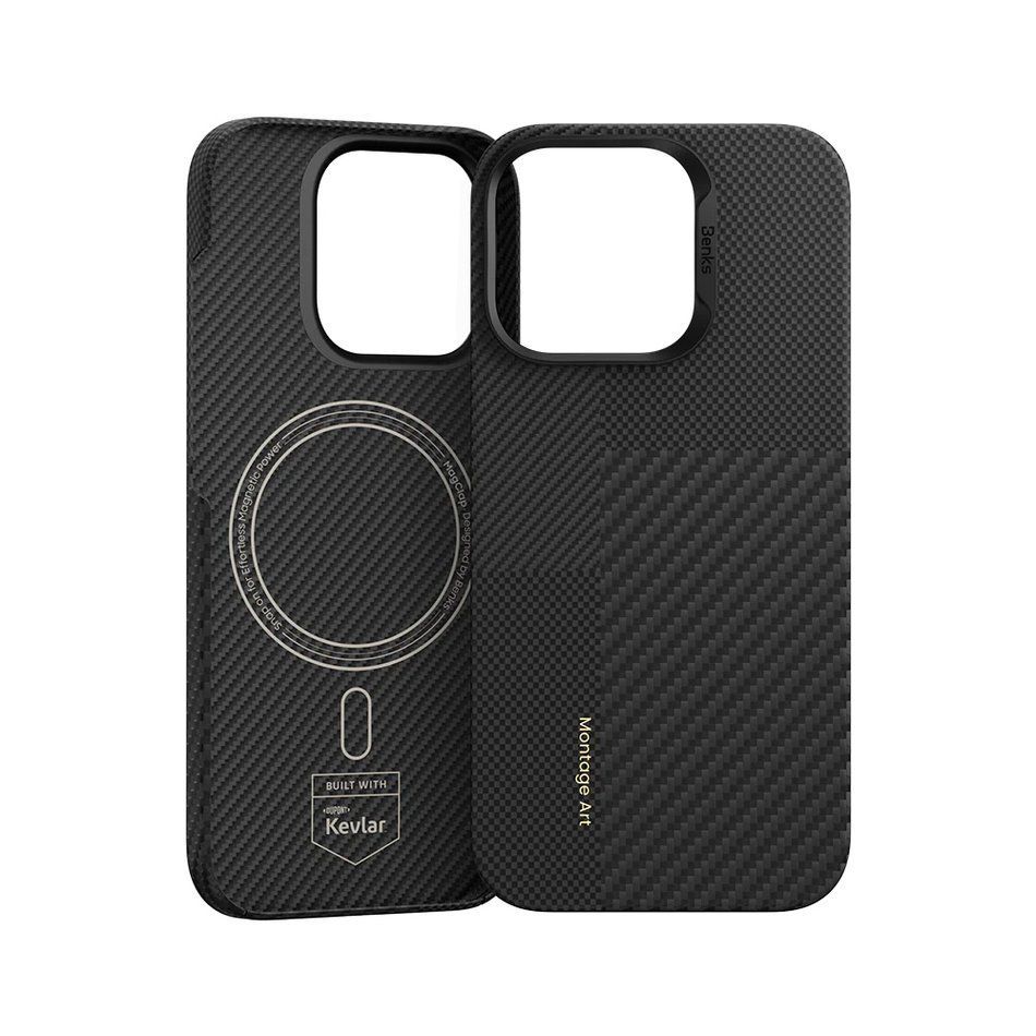 Чохол для iPhone 16 Pro Benks Montage Armor Air Kevlar Case (600D/1500D) with MagSafe (6948005905033)