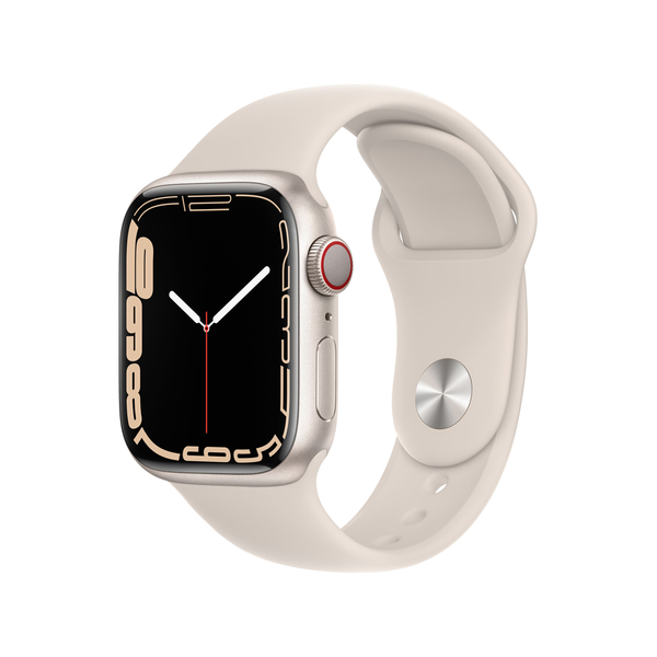 USED Apple Watch Series 7 GPS + LTE 41mm Starlight Aluminum Case with Starlight Sport Band (MKH83)