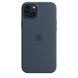 Чехол для iPhone 15 Plus Apple Silicone Case with MagSafe - Storm Blue (MT123)