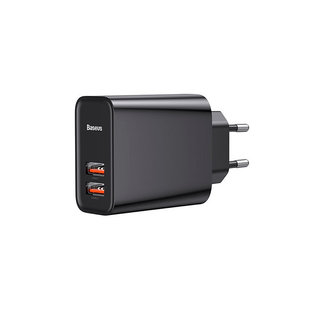 CЗУ Baseus Speed Dual QC3.0 Quick charger U+U 30W EU ( Black )