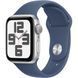Apple Watch SE 2 GPS 40mm Silver Aluminium Case w. Denim Sport Band - S/M (MXEC3)