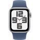 Apple Watch SE 2 GPS 40mm Silver Aluminium Case w. Denim Sport Band - S/M (MXEC3)