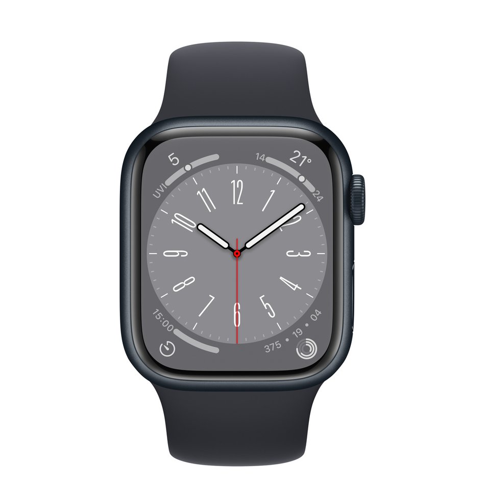 Apple Watch Series 8 45mm Midnight Aluminum Case M/L (MNUL3)