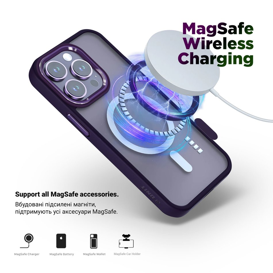 Чехол для iPhone 14 Pro Max ArmorStandart Unit MagSafe Purple (ARM66953)