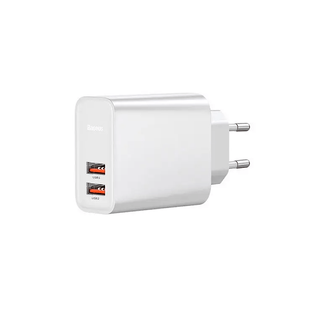 CЗУ Baseus Speed Dual QC3.0 Quick charger U+U 30W EU ( White )