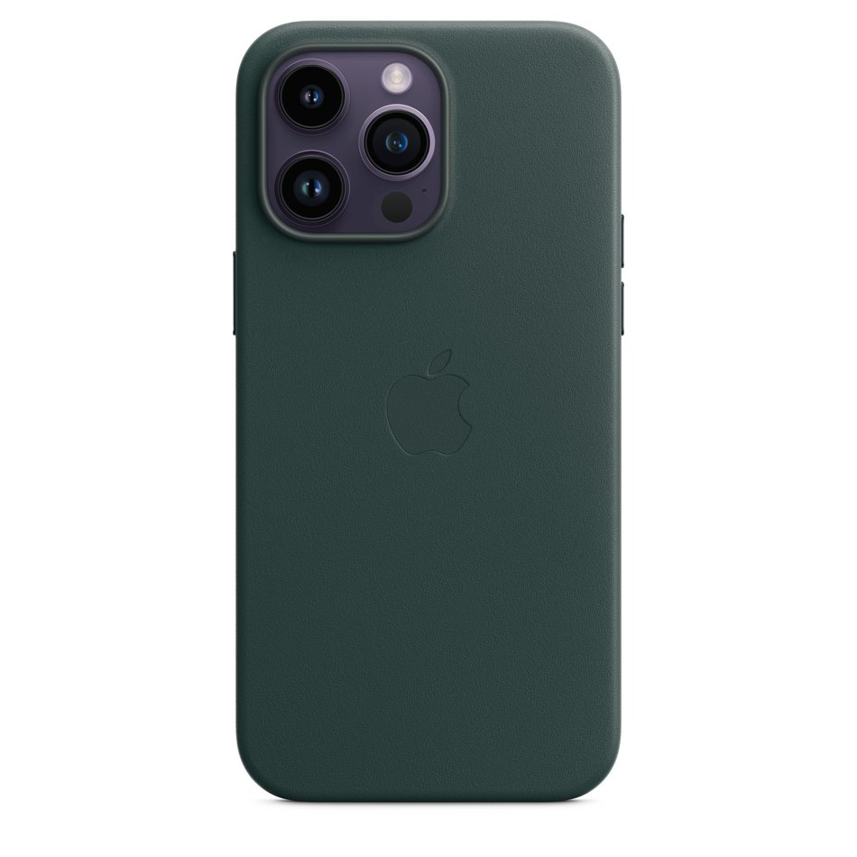Чохол для iPhone 14 Pro Max OEM+ Leather Case wih MagSafe (Forest Green)