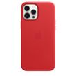 Чехол для iPhone 12 Pro Max OEM+ Leather Case with Magsafe ( Red )