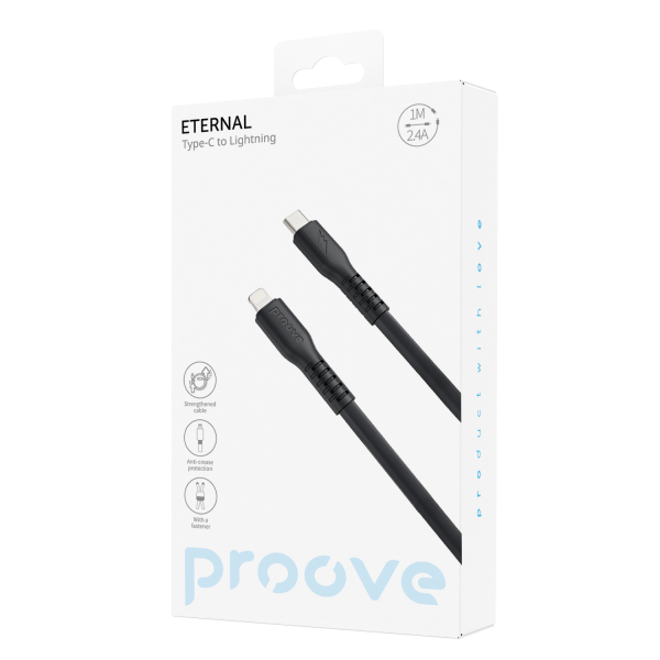 Кабель Proove Ethernal Type-C to Lightning 27W 1m (Black) CCET27002101