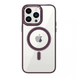 Чехол для iPhone 13 Pro Max Color Clear Case with MagSafe - Bordo