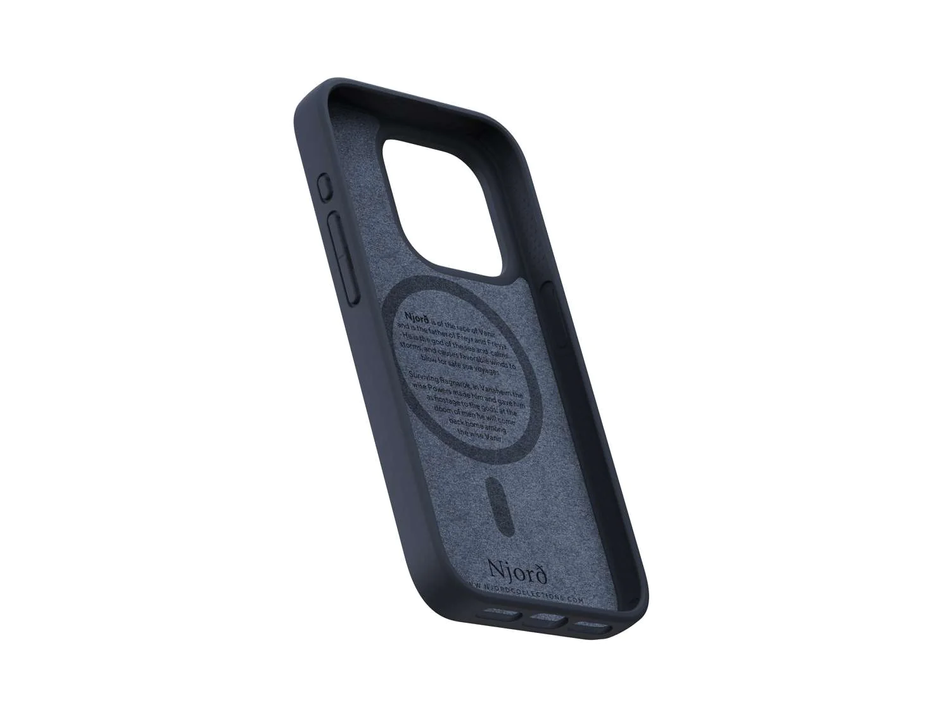 Чохол для iPhone 15 Pro Njord Salmon Leather MagSafe Case Black (NA53SL00)