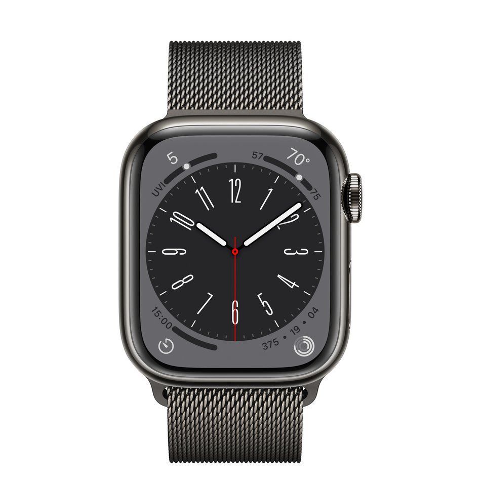 Б/У Apple Watch Series 8 GPS + Cellular 41mm Graphite Stainless Steel Case w. Milanese Loop