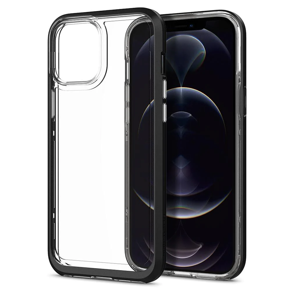 Чохол для iPhone 12/12 Pro Spigen Neo Hybrid Crystal (Black) ACS01706