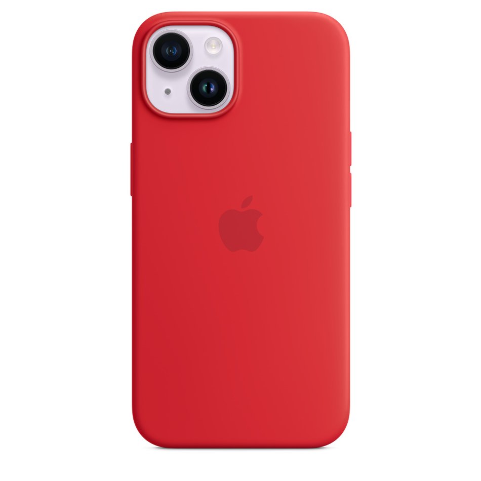Чохол для iPhone 14 Apple Silicone Case with MagSafe - (PRODUCT) RED (MPRW3) UA
