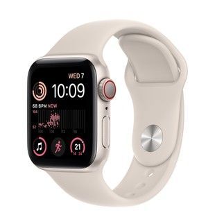 Apple Watch SE 2 GPS + LTE 40mm Starlight Aluminum Case with Starlight Sport Band (MNPH3)