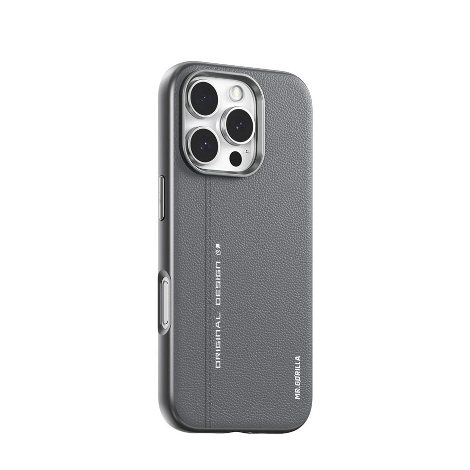 Чохол для iPhone 16 Pro Blueo Leather Case with MagSafe (Grey) (B52-I16PGRY)