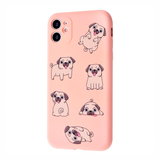 Чехол для iPhone 11 TPU WAVE Fancy ( Pug / Pink Sand ) (008170)
