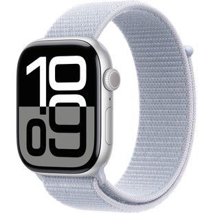 Apple Watch Series 10 GPS + Cellular 46mm Silver Aluminum Case w. Blue Cloud S. Loop (MWY23)