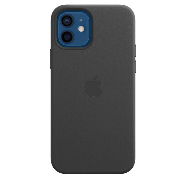 Чохол для iPhone 12 Pro Apple Leather Case with Magsafe ( Black ) (MHKG3) UA