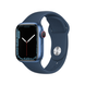 Apple Watch Series 7 GPS + LTE 41mm Blue Aluminum Case with Abyss Blue Sport Band (MKHC3)