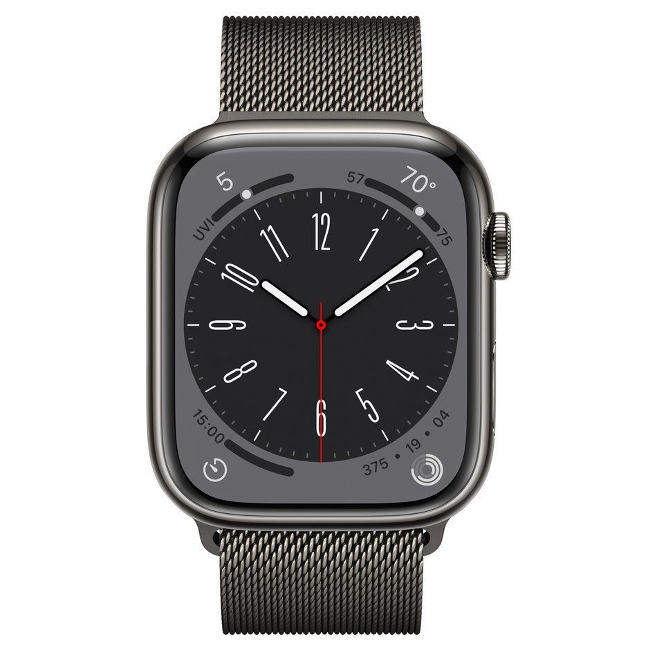 Б/У Apple Watch Series 8 GPS + Cellular 45mm Graphite Stainless Steel Case w. Milanese Loop