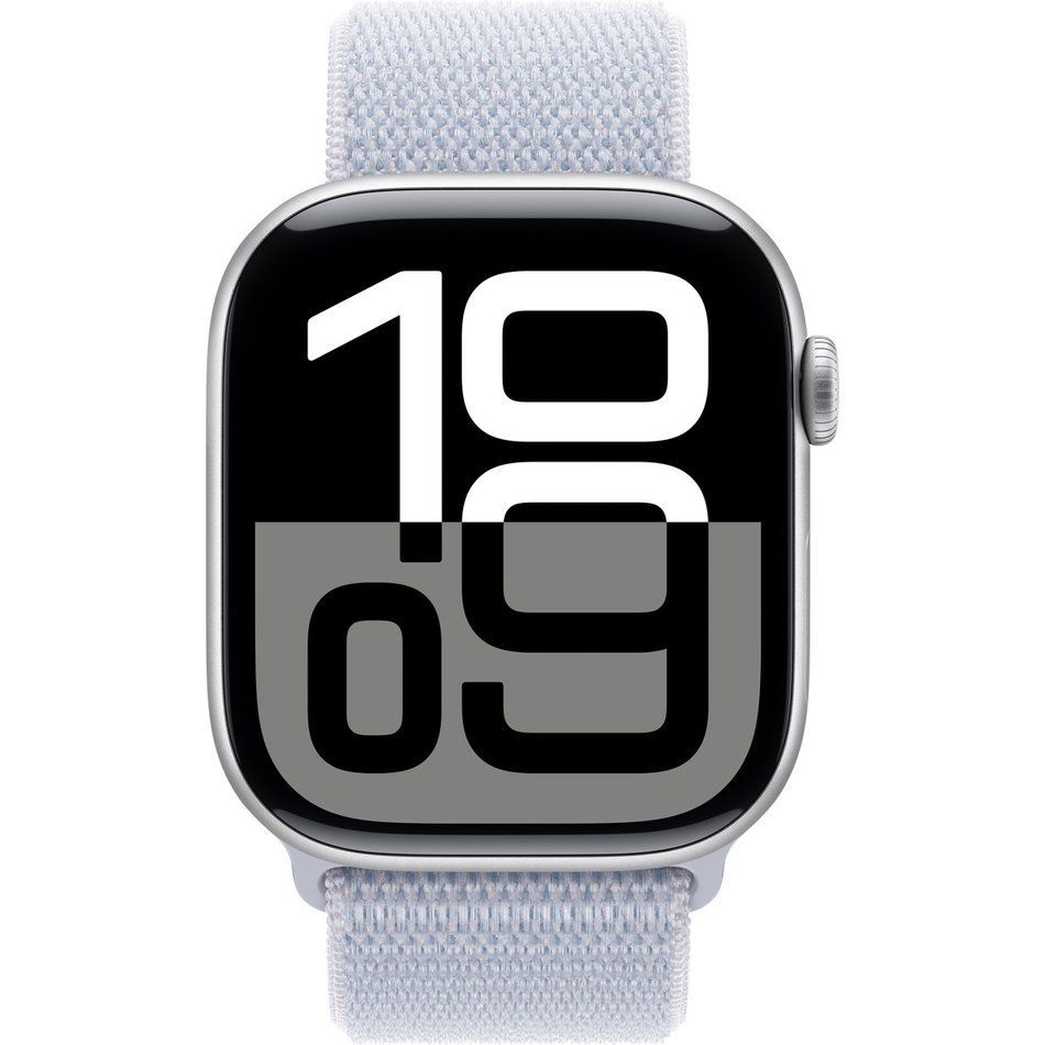 Apple Watch Series 10 GPS + Cellular 46mm Silver Aluminum Case w. Blue Cloud S. Loop (MWY23)