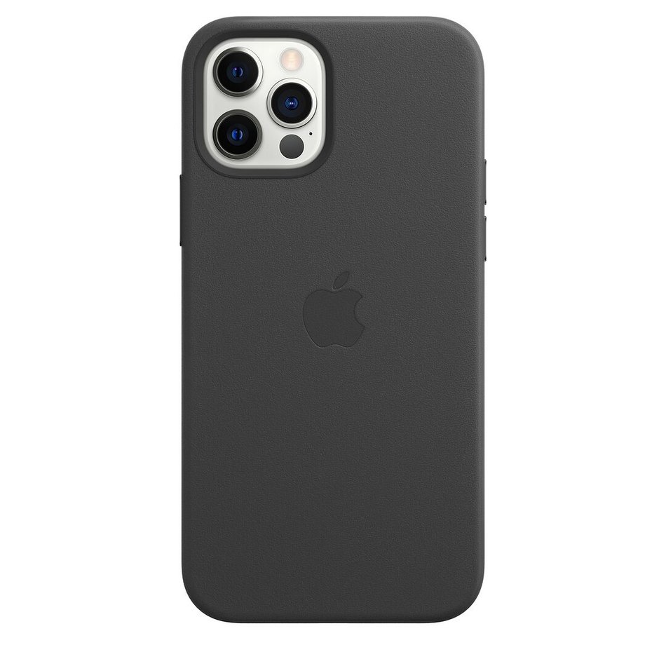 Чехол для iPhone 12 Pro Apple Leather Case with Magsafe ( Black ) (MHKG3) UA